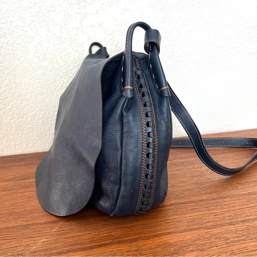 Dooney & Bourke Montecatini Braided Saddle Bag Crossbody in Navy - D&B Italia - Picture 4 of 16